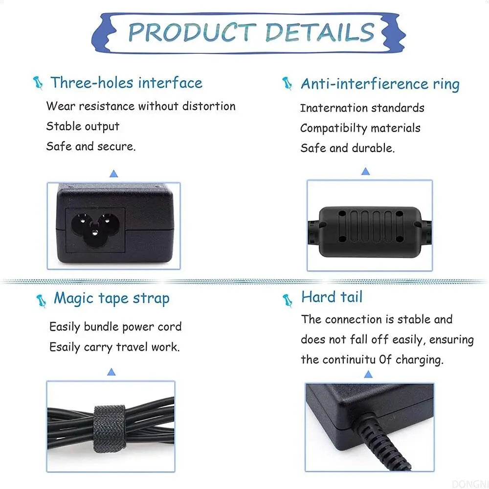 Nuevo adaptador de corriente para portátil de 65 W para HP ProBook 430, 440, 450, 455 y 470 G5.