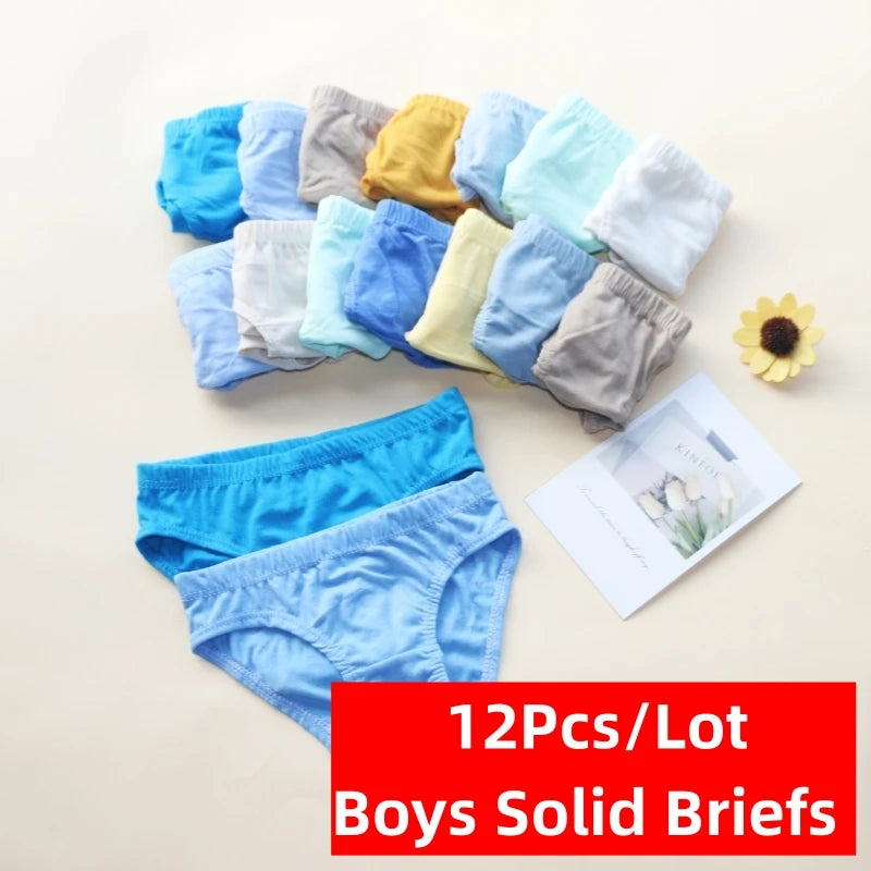 12pcs /Lot Baby Girls Briefs Cartoon Underwears Children Panties Short Underpants For 1-12 Years
