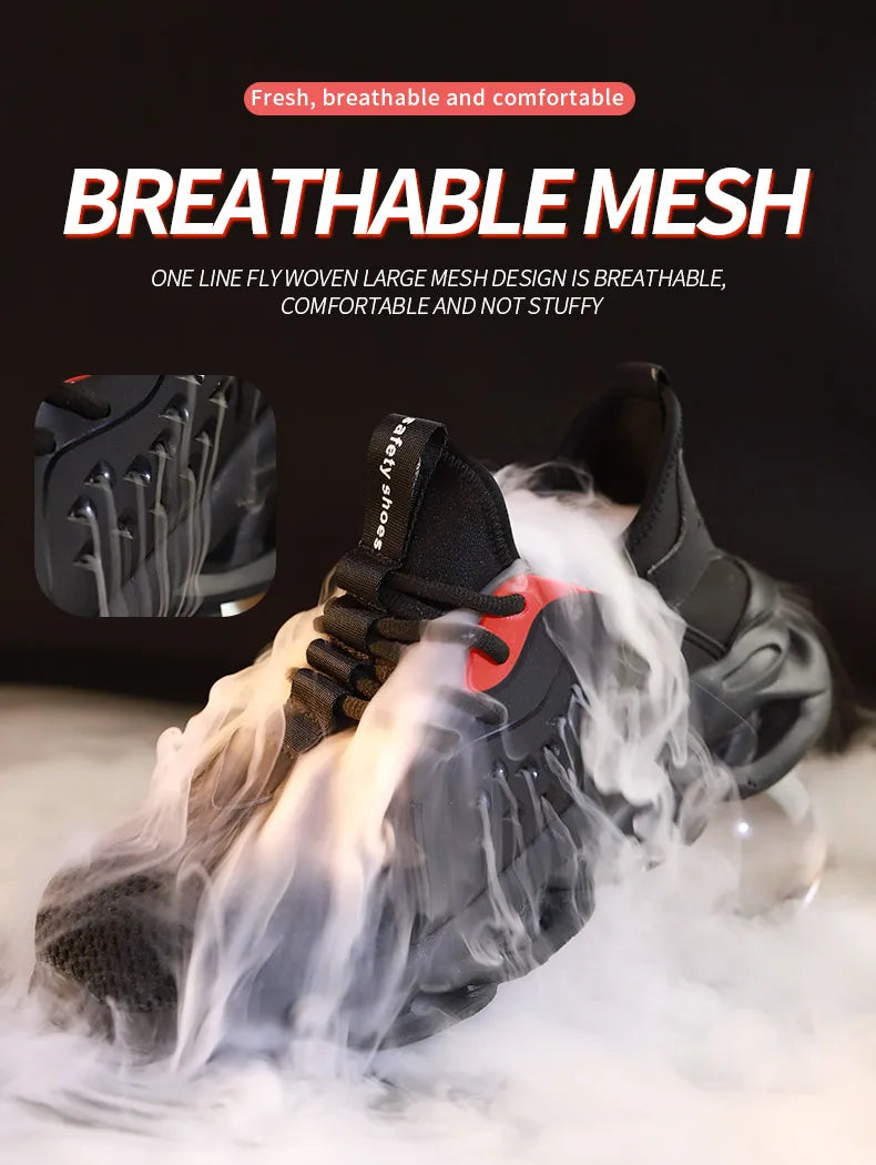 Men's Safety Footwear: Indestructible Steel Toe Protective Boots - Anti-Smash, Anti-Puncture, Work Safety, Anti-Slip Shoes