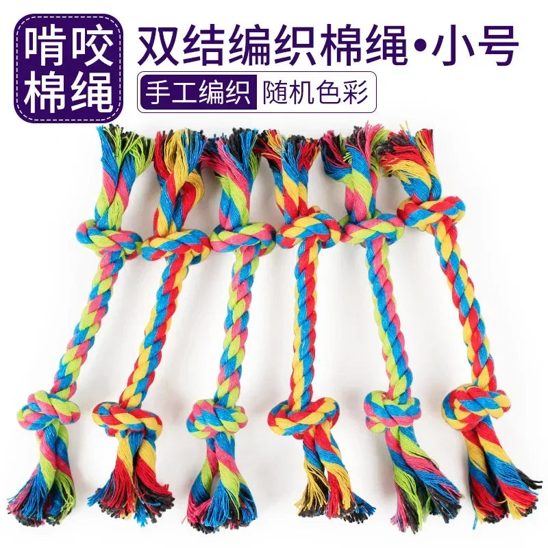 Brinquedo De Nó De Corda De Algodão Trançado Para Cães Mastigar Cachorro, Limpeza Dos Dentes, Osso, Produtos Pet, Durável, 24cm