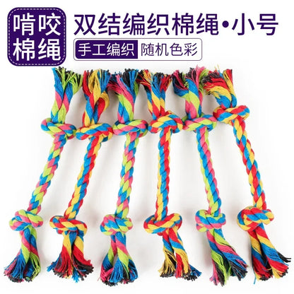 Brinquedo De Nó De Corda De Algodão Trançado Para Cães Mastigar Cachorro, Limpeza Dos Dentes, Osso, Produtos Pet, Durável, 24cm