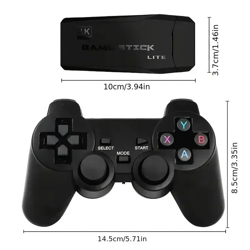 Consola de videojuegos M8, mando inalámbrico dual de 2,4 GHz, 4K, 10 000 juegos, 64 GB, retro, regalo de Navidad