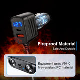 7 in 1 USB Type C Socket 120W Car Cigarette Lighter Splitter 12V 24V Fast Charger Phone Power Adapter for Car DVR GPS Dashcam