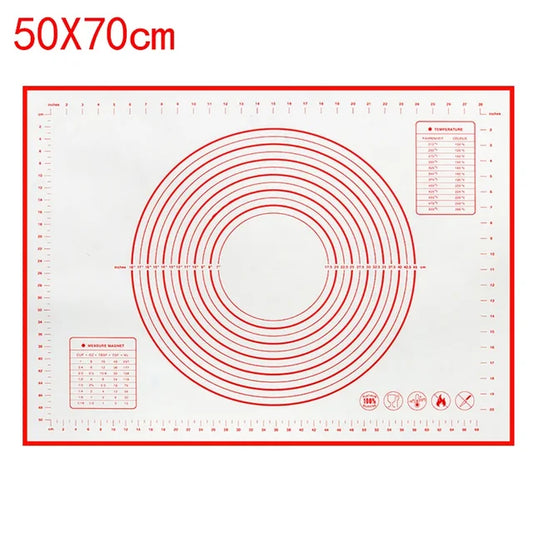 UNTIOR-Silicone Baking Mat, Kneading Dough, Pizza Dough Maker, Cake Batter, Kitchen Cooking Grill, Non-Stick Gadgets, Bakeware, 1Pc 