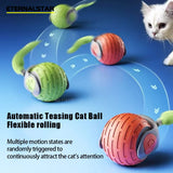 New Rechargeable Smart Interactive Ball for Pets, Motorized Toy, Dog and Cat Training, Simulated Mouse, 3 Modes, Wake-Up Ball
