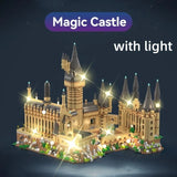 New Magic Hogwarts Castle Micro Building  Blocks Street View Architecture Creative MOC Model Kit  Kids Christmas Birthday Gifts