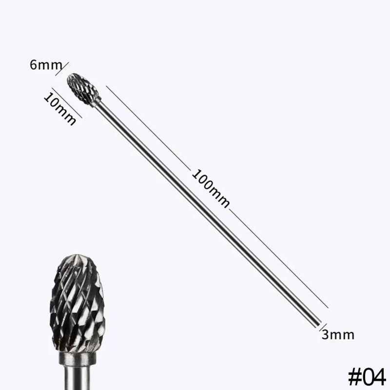 Extra Long 100mm Rotary Rasp File Carving Grinder Abrasive Tools Carbide Burr Alloy Bits Milling Cutter Drill For Metal Wook