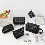 Heart-Shaped Nylon Mesh Cosmetic Bag Portable Toiletry Organizer for Women Makeup Storage