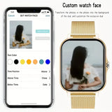KESHUYOU New 1.83-inch Smartwatch Call Notifications Sleep Monitoring Activity Tracking Compatible with Android and iOS