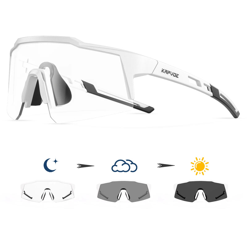 Kapvoe Photochromic Teenager Kids Cycling Sunglasses Sport Bicycle Glasses UV400 Child Goggle Outdoor Boys Girls Running Eyewear