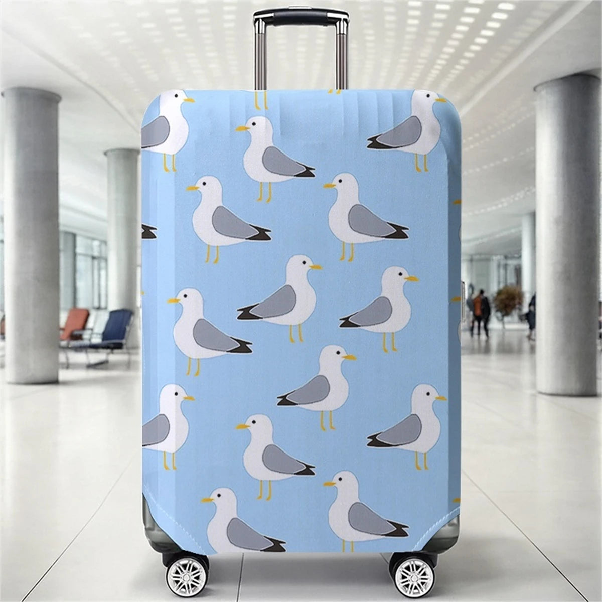 Seagull pattern luggage protection cover, suitable for 18-32 inch luggage, luggage handle gloves, travel accessories