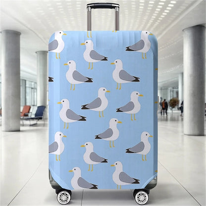 Seagull pattern luggage protection cover, suitable for 18-32 inch luggage covers, luggage handle gloves, travel accessories