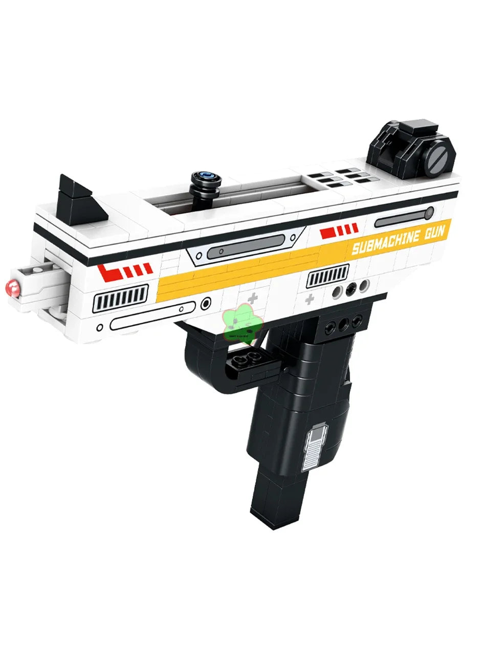 Technical Building Blocks Toys Gun Scorpion Uziel Submachine Magnum Eagle USP Pistol WW2 Military SWAT Weapon Model For Children