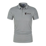 Men's premium summer polo shirt, quick drying, breathable, casual, business fashion, sports, short sleeved, men's clothing
