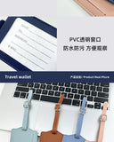 New Airplane Buckle Anti Lost Luggage Tags Thickened Flip Cover Luggage Tag Boarding Pass Suitcase Label Name ID Address Lable
