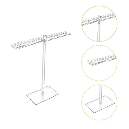 Necklace Organizer Jewelry Display Stand Clear Jewelry Holder Necklace Display Holder for Tabletop Showcase Shops Vanity