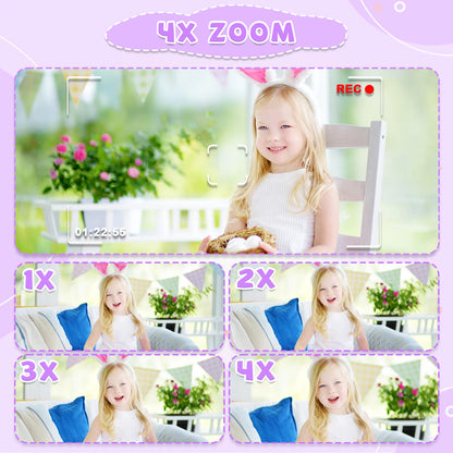 Cámara digital HD de 1080P para niños pequeños, cámara de 2 pulgadas con funda de silicona, ideal como regalo de cumpleaños o Navidad.