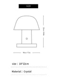 Mushroom Table Lamp Warm Color Night Light USB Rechargeable LED Touch Desk Light Piano Coating Surface Love Gift Lamp