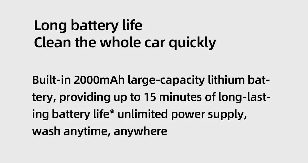 Xiaomi Mijia Wireless Car Washer 2 160L/h Large Water Volum Efficient Flushing Auto High Pressure Car Wash Gun Washer for Home
