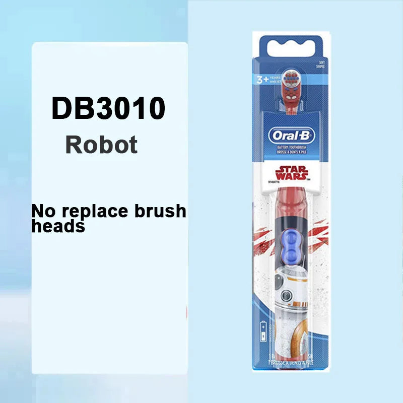 Oral-B Kid Electric Toothbrush Pro-Health Soft Bristle Rounded Vibrate Brush Heads Gum Care Teeth Brush Battery Power for Age 3+