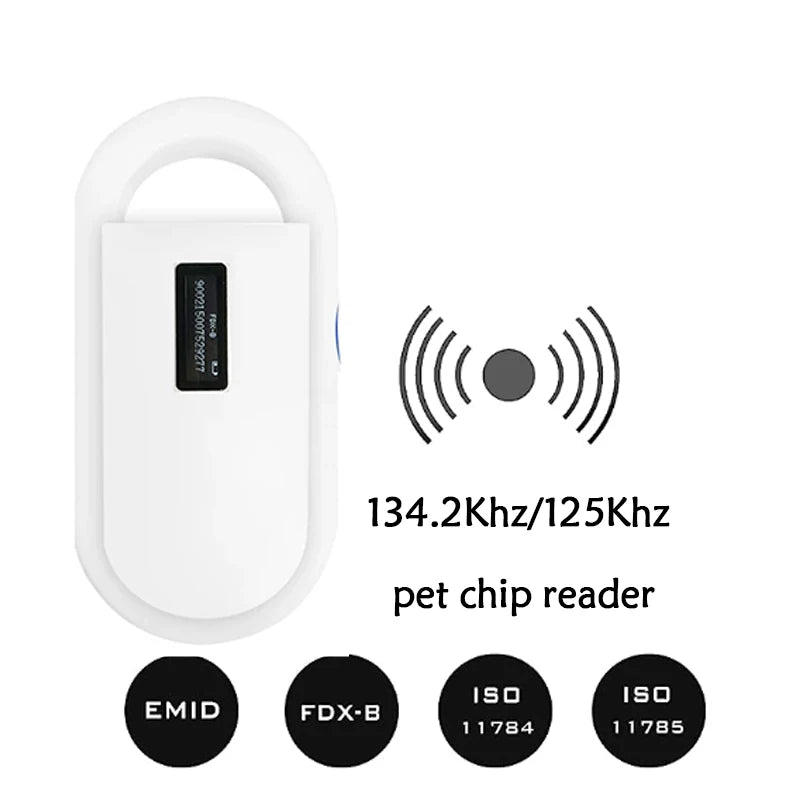 Rfid FDX-B/A Animal Microchip Reader ISO Chip Portable OLED Pet Scanner 134.2khz Pet Tracking Scanner For Rabbit Cattle Cat Dog