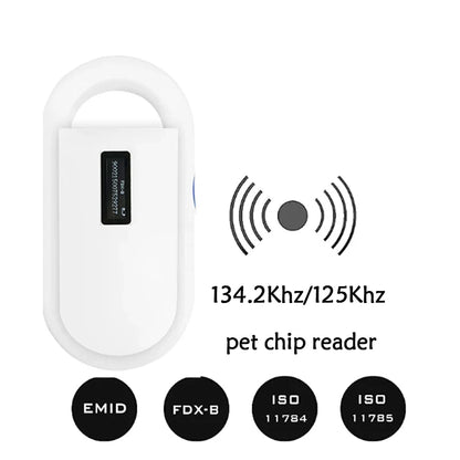 Rfid FDX-B/A Animal Microchip Reader ISO Chip Portable OLED Pet Scanner 134.2khz Pet Tracking Scanner For Rabbit Cattle Cat Dog