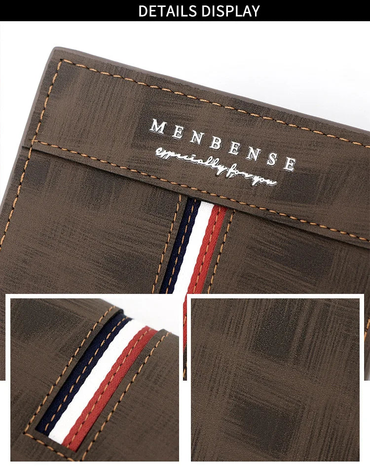 2023 New Short Men Wallets Slim Card Holder Male Purses Luxury PU Leather Coin Pocket High Quality Small Men's Wallet
