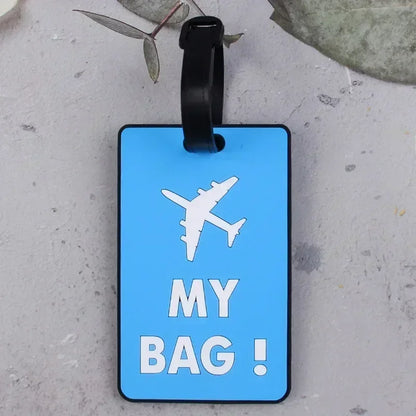 New PVC Soft Glue Airplane Luggage Tag Card Cover Name Labels Suitcase ID Address Hang Tag Boarding Pass Labels Travel Access