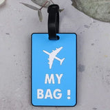 New PVC Soft Glue Airplane Luggage Tag Card Cover Name Labels Suitcase ID Address Hang Tag Boarding Pass Labels Travel Access