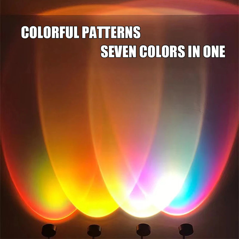 RnnTuu Led USB Sunset Lamp Projector Home Decor Night Light Portable Mood Light For Living Room Wall Photography Neon Lights