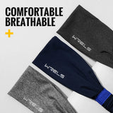 WRELS 1/2/3Pcs Sweatband Sports Headband for Men Women Moisture Wicking Workout Headband Sweat Band Non Slip Elastic Hairband