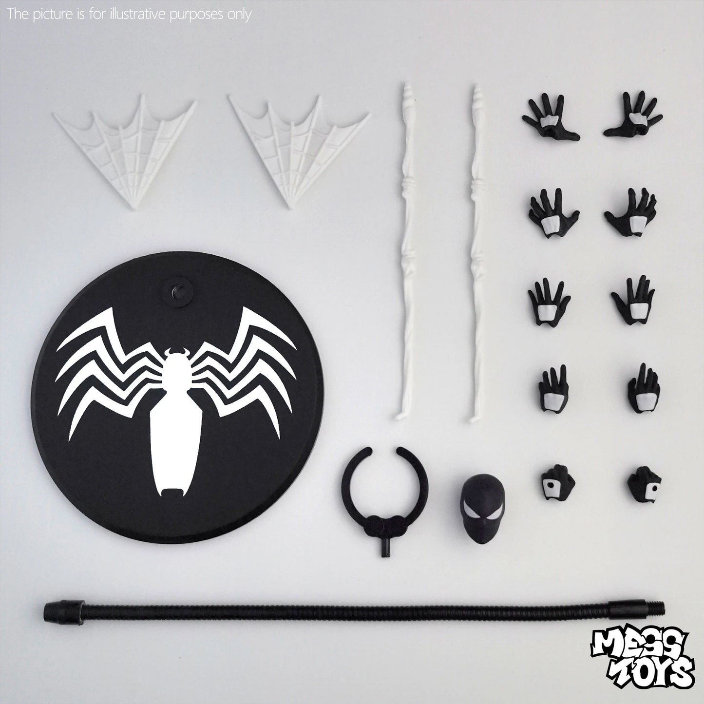 Mess Toys Spiderman Action Figure Black Neighbor Symbiote Spider Man Figures Ct Toys Black Red Spider-Man Figurine Kids Toys