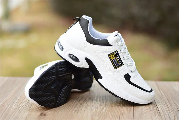 Zapatillas de running para hombre, transpirables, con amortiguación de aire, con cordones, antideslizantes, para exteriores