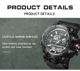 OFNS Luxury G Style Men's Watches 50M Waterproof Multifunctional Sports Military Quartz Watch For Male LED Digital Wristwatch