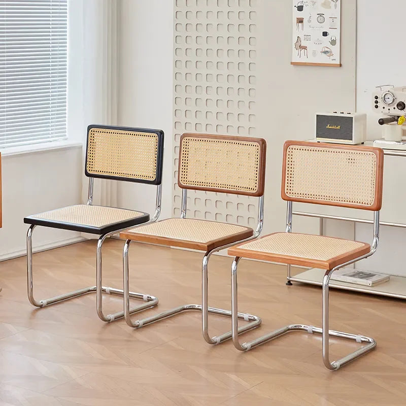 Mid-Century Modern Dining Chairs with Metal Frame, Multiple Styles Leisure chair for Kitchen, Living Room, Office , Muebles
