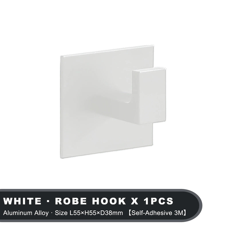 Black Self-Adhesive Wall Hooks For Hanging Keys Clothes Hanger Door 3M Robe Hook Coat Rack Towel Holder Bathroom Accessories