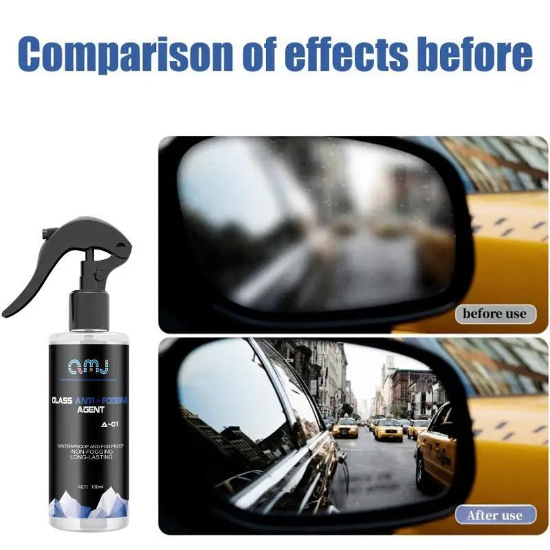 30/100ml Car Anti-fog Spray Glass Antifog Coating Agent Defogger Auto Windows Screens Mirror Windshield Defogging Cleaner