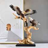 Chinese Style Simulated Eagle Ornaments Resin Decoration for Home Living Room Wine Cabinet Foyer Office Crafts