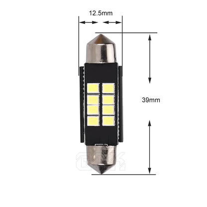 2Pcs Festoon 8 Smd LED 31Mm 36Mm 39Mm 41Mm Canbus C5W Led ERROR FREE 2835 3030 Interior Reading White Bulbs Dome Lamps