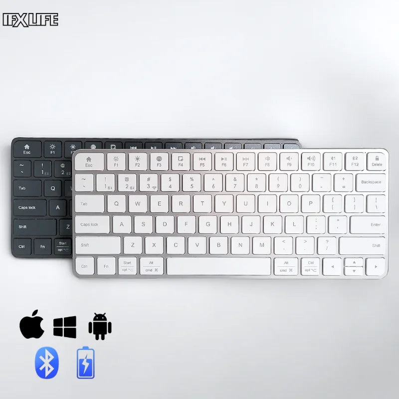 IFXLIFE Wireless Bluetooth Connected Magic Keyboard for Ipad Laptop Desktop Computer Windows/Mac