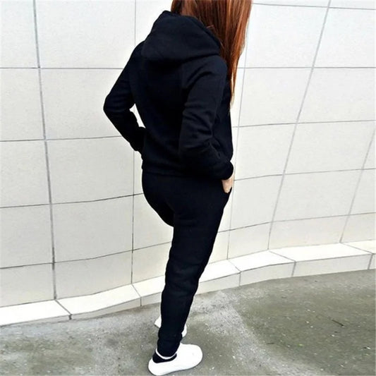 Conjunto de sudadera y pantalón con capucha para mujer, estampado de latidos del corazón, dos piezas
