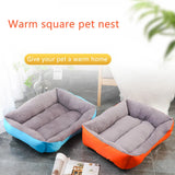 Soft Square Large Dog Sofa Elastic Dog House Cushion Winter Warm Medium Dog Bed Washable Cat Kennel House Accessories