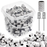 200pcs nail art Sanding Bands 80 120 180 240 Grit with 2Pcs Nail Drill Bits for Manicures and Pedicure accessories