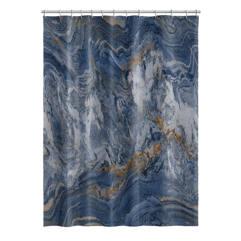 Cortina de ducha impermeable de mármol, cortina de ducha impermeable para decoración de baño, cortina de ducha impresa, lavable, con ganchos