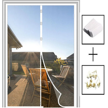 Magnetic soft gauze door curtain, no need to wear magnetic strips, summer mosquito proof door curtain, encrypted embroidery scre