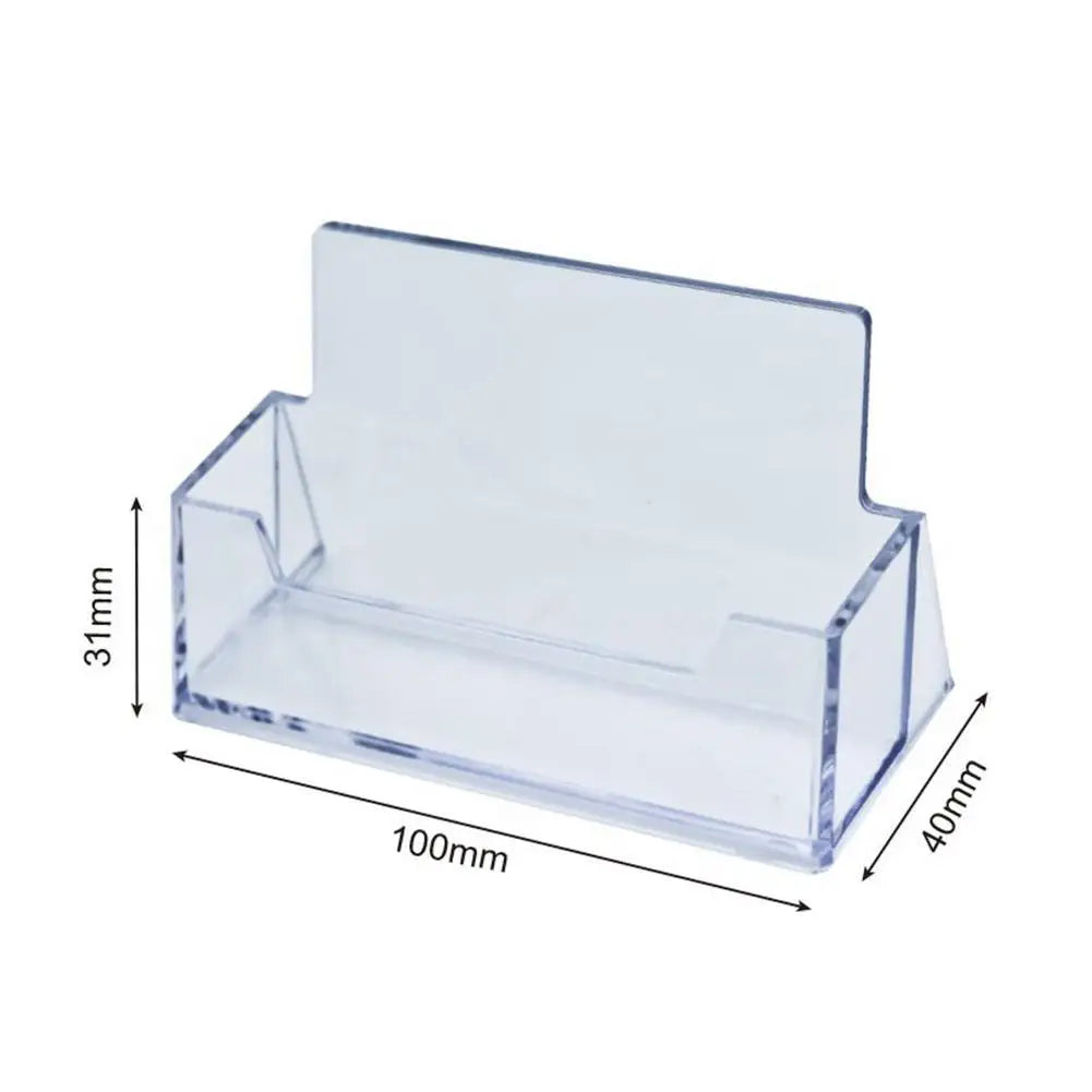 Clear Business Card Holder Organizer Office Desk Display Stand Memo Counter Accessories Tabletop Business Card Holder Storage