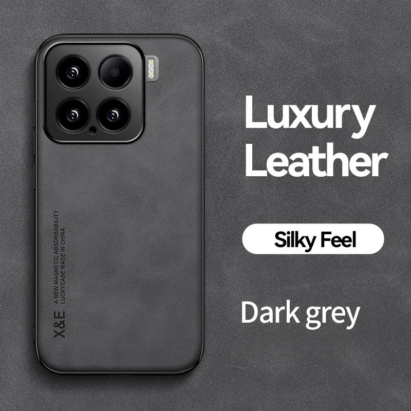 Funda For Xiaomi 15 5G Case Leather Car Magnetic Holder Phone Cover For Xiaomi 15 Pro Xiaomi15 Mi15 15Pro Soft TPU Protect Coque