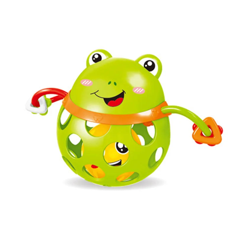 Baby Toys 0 12 Months Rotating Rattle Ball Grasping Activity Baby Development Toy Silicone Teether Sensory Toys for Babies Gifts