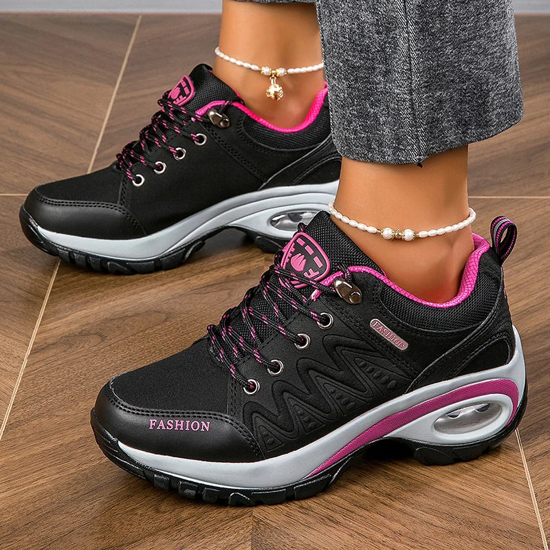 Women Sports Shoes Platform Waterproof Sneakers Fashion Outdoor Hiking Non-Slip Casual Shoe Low Top Running Shoes Women Footwear