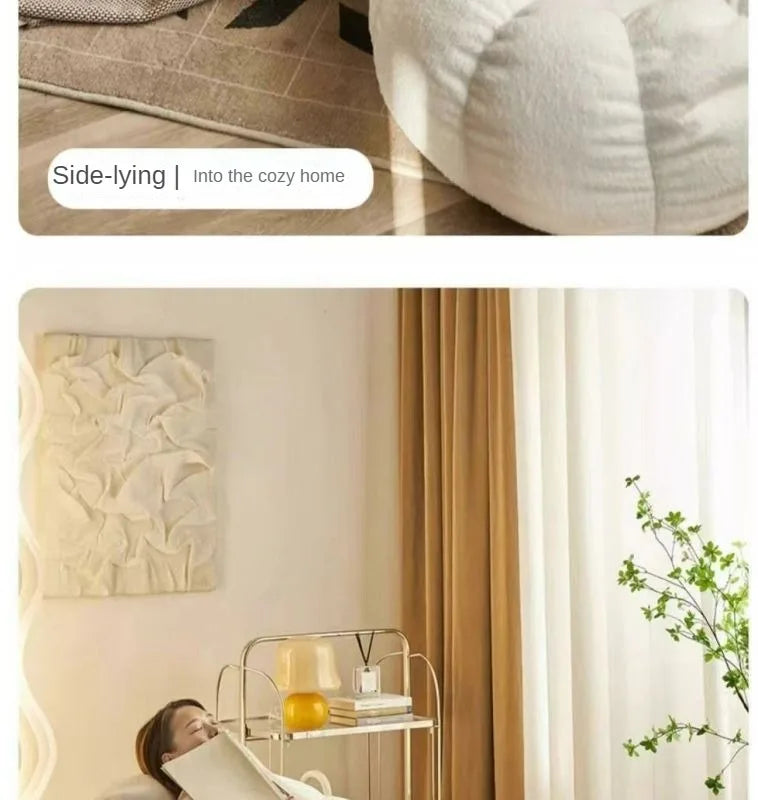 Lazy sofa, small sofa for lying down and sleeping, bedroom balcony leisure chair, cream style lazy chair, tatami chair